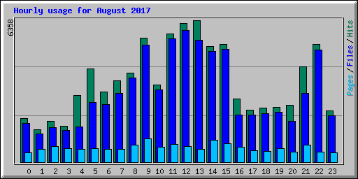 Hourly usage for August 2017