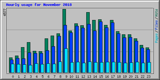 Hourly usage for November 2018