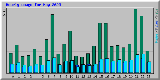 Hourly usage for May 2025