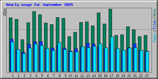Hourly usage for September 2025