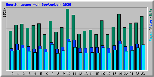 Hourly usage for September 2026