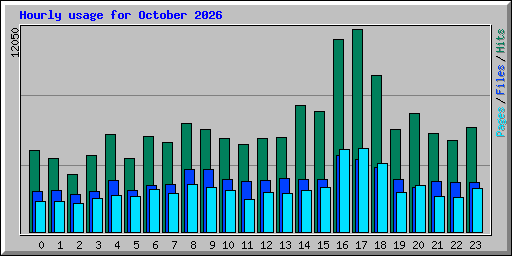 Hourly usage for October 2026
